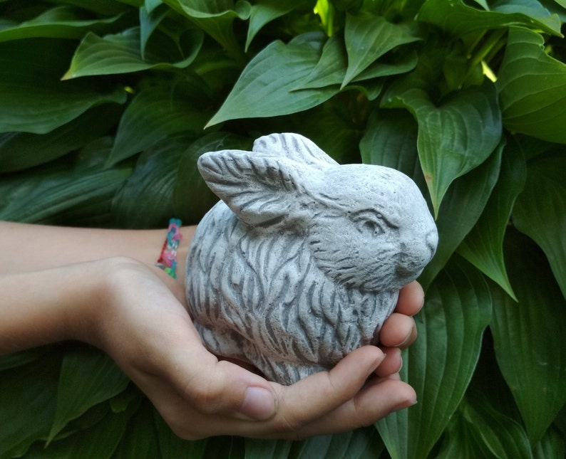 Stone Rabbit Concrete Statue Mascot for Child Protects and Etsy