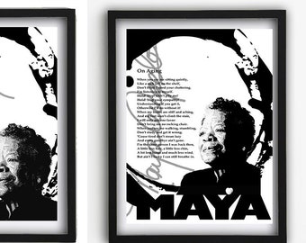 Maya Angelou Poetry Wall Art Print