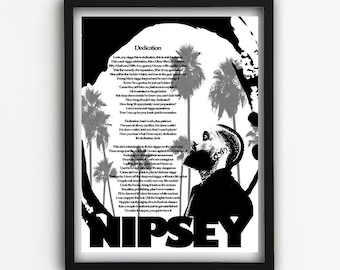 Nipsey Hussle Lyric Wall Art Print