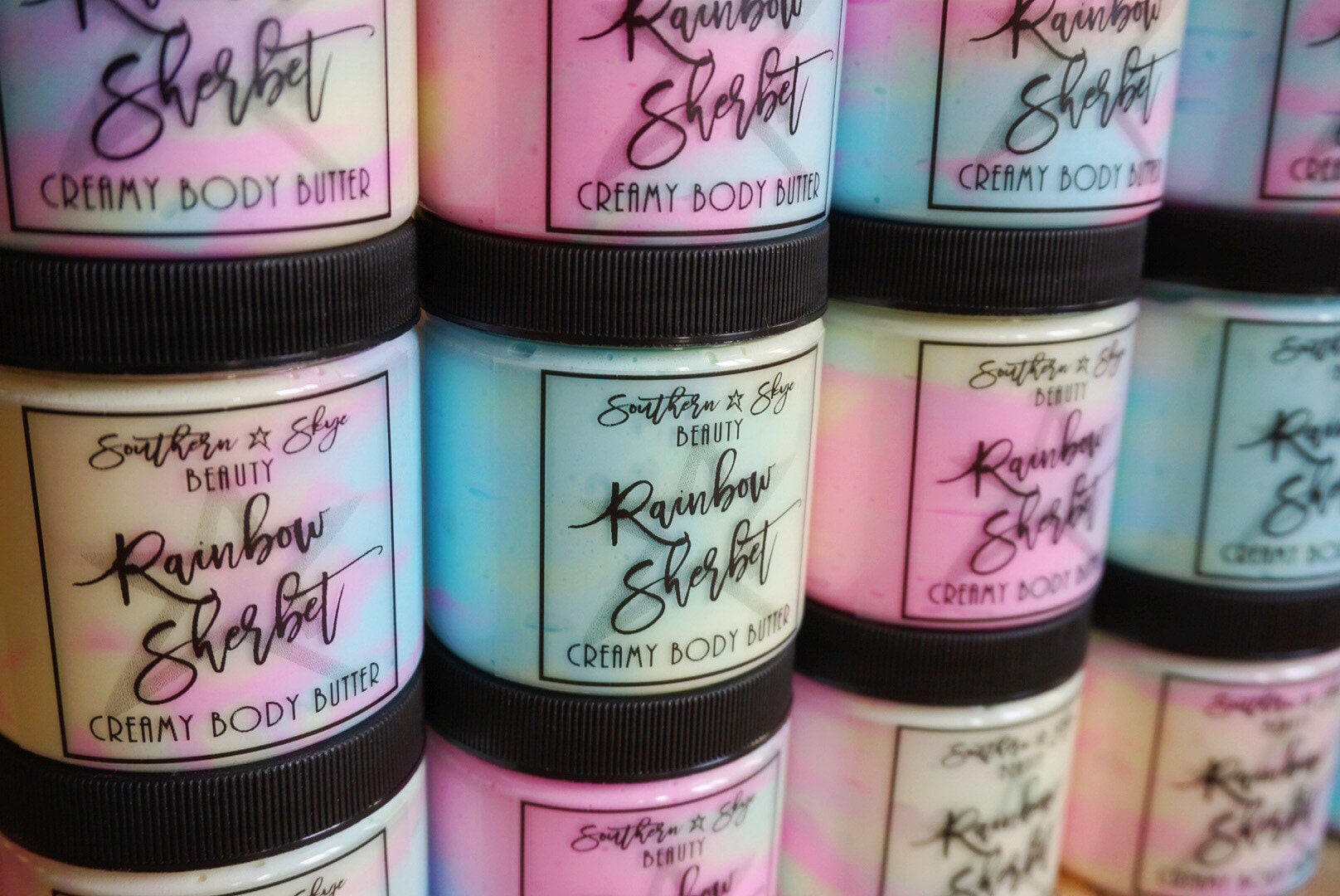 Whipped Body Butter Body Butter Rainbow Sherbet Hydrating Etsy