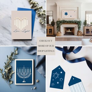 Hanukkah Printable Gift Tags & 8 Nights of Hanukkah Numbers l Star of David l Dreidel l DIGITAL DOWNLOAD image 9