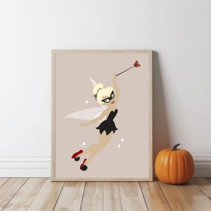 Tinker Bell Printable Wall Art | Disney Halloween Decor | Spooky Disneyland Halloween Fall Art Print | INSTANT DIGITAL DOWNLOAD