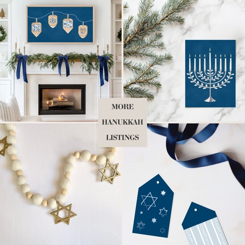 Hanukkah Star of David Samsung Frame TV Art Holiday Decor Fun Home