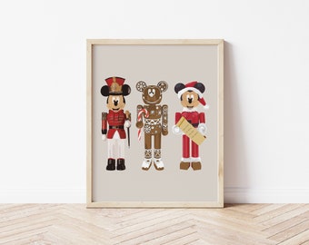 Mickey Nutcrackers l Digital Art l Christmas Printable Wall Art l Christmas Decor l Christmas Nutcrackers l DIGITAL DOWNLOAD