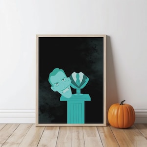 Haunted Mansion Singing Bust Printable Wall Art Disneyland &quot;Spooky&quot; Halloween Home and Party Decor | Digital Art | DIGITAL DOWNLOAD