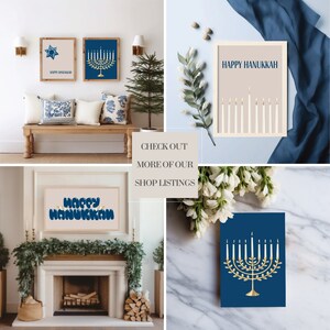 Hanukkah Printable Gift Tags & 8 Nights of Hanukkah Numbers l Star of David l Dreidel l DIGITAL DOWNLOAD image 10