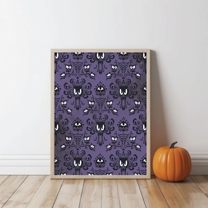 Haunted Mansion Wallpaper Printable Wall Art Disneyland &quot;Spooky&quot; Halloween Home and Party Decor | Digital Art | DIGITAL DOWNLOAD