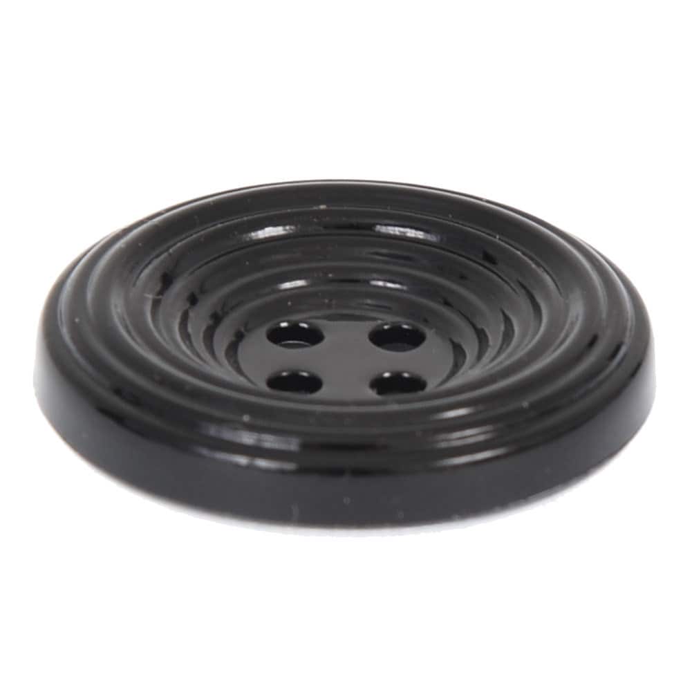 Black Buttons - Round Button With Vinyl Record Pattern - Nylon Sprayed ...