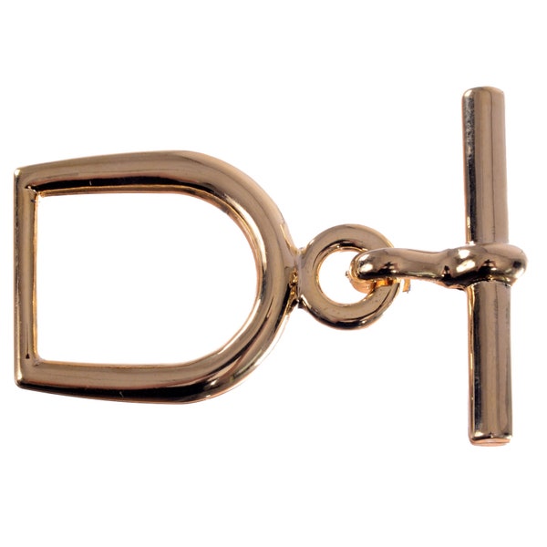 ABS Metal Plated - Functional D-Ring and Bar - Hook & Eye Ornament - Gold or Nickle