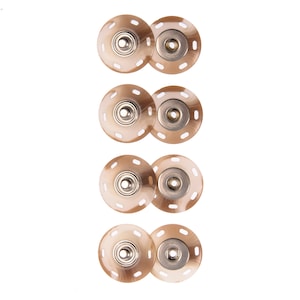 Vernähter Druckknopf aus Polyesterharz und Metall - 28L (18mm) - 36L (22mm) - Tan oder Weiß mit Nickel - Braun, Kohle oder Marine mit Gunmetal