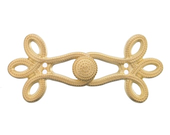 Zinc Die Casted  -Triple Knot Braid Chinese Frog Closure - Functional - Sewable - Matte Gold , Matte Nickel , Ant. Brass or Gunmetal