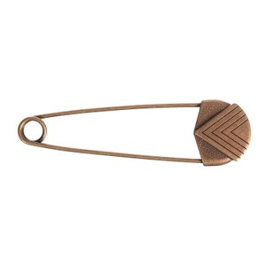 Zinc Die Cast Kilt Pin - 3" - Military Chevron Stripes Design - Antique Brass or Matte Nickel