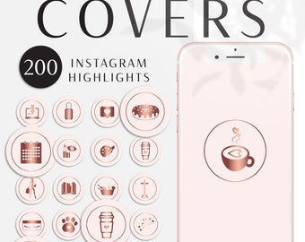 Hairstylist Instagram Story Highlights Icons Rose Gold Beauty Etsy