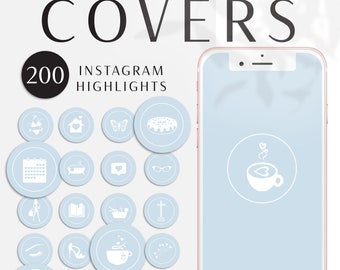 Blue Instagram Icons Etsy