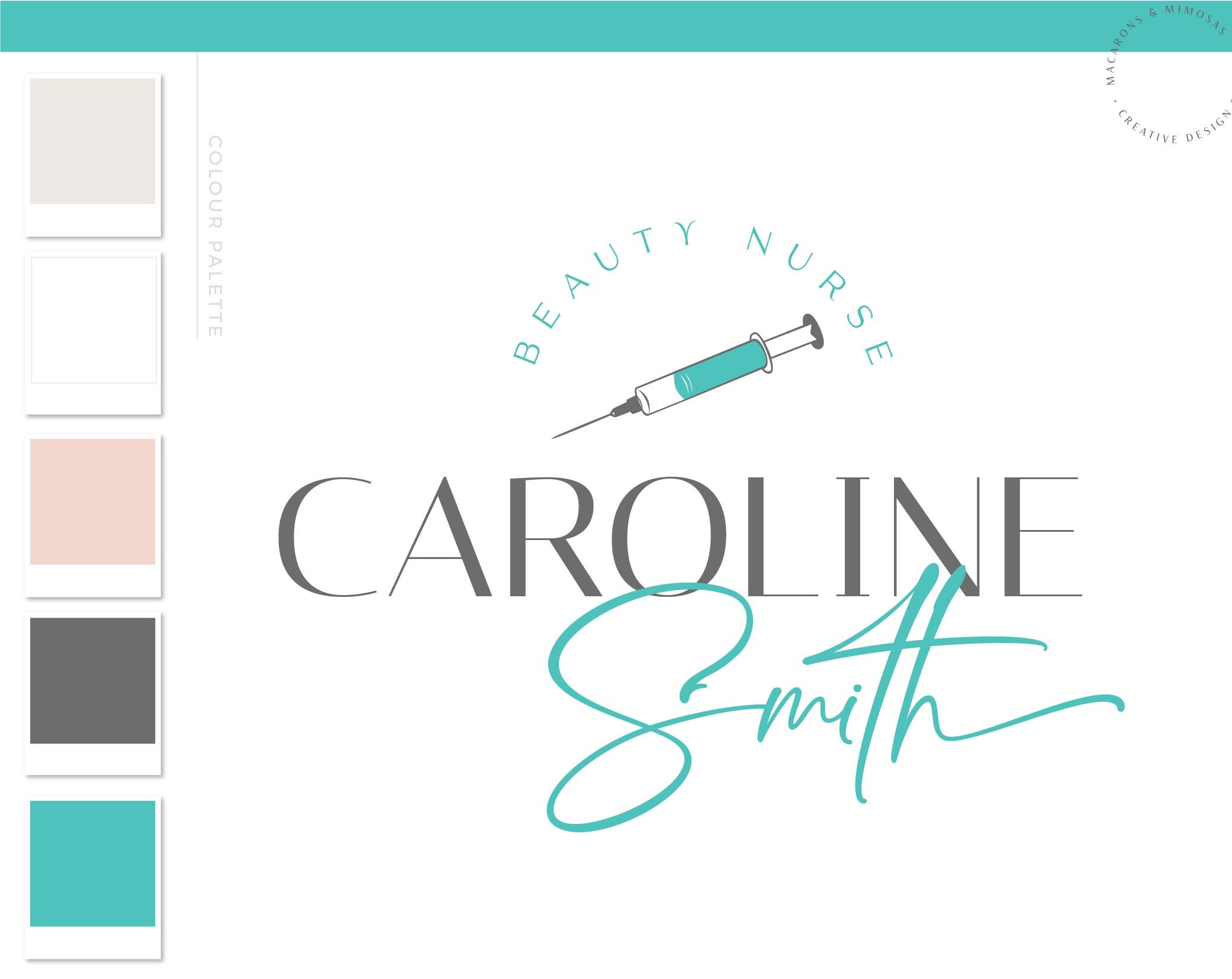 Botox Fillers Logo Beauty Nurse Logo Plastic Surgery Needle Etsy