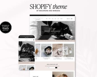 Shopify Theme Template, Minimal Shopify Store, Shopify Store Banner, Shopify 2.0, Ecommerce Website Design, Fashion Clothing Boutique
