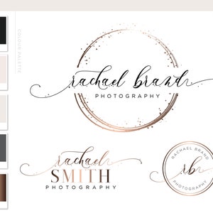 Rose Gold, Watercolor Logo, Photography Logo, Branding Kit, Wedding Photographer, Photography Logo, Logo Design, Business Card