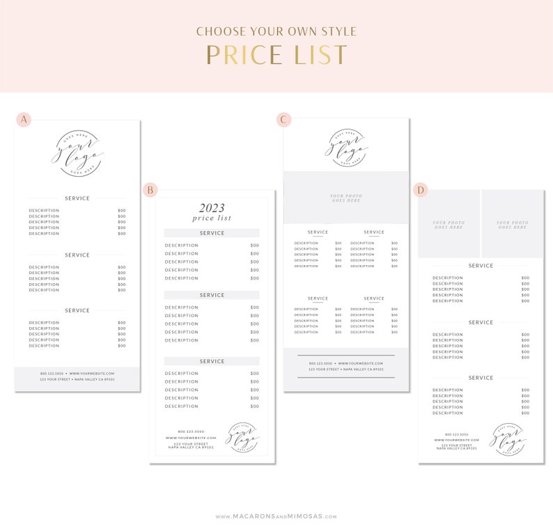 Premade Branding Kit, Photography Logo Set Watermark, Handwritten initials, Gold Initials Signature / Rose Gold Logo Design Stamp Logo 55 image 8