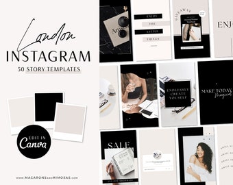 Instagram Story Templates Canva, Luxe Quotes Instagram, Creative Instagram Engagement Template Beauty Influencer, Small Business Bundle LD01