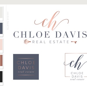 Real Estate Logo Design and Small Business Branding Kit, Luxury Premade Brand for Marketing Agents and Brokers - 095