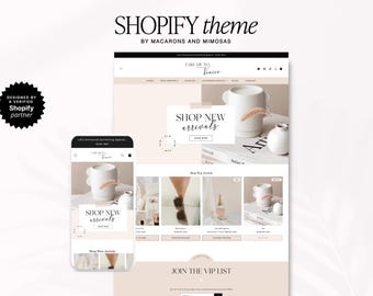 Shopify Theme Pink, Shopify Store Banner, Shopify 2.0 Website Template Design, Ecommerce Website, Shopify Boutique Store