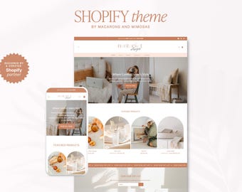 Boho Shopify Theme Template, Online Website Design, Shopify 2.0 Theme Design, eCommerce Store Aesthetic, Bohemian Shopify Store Banners
