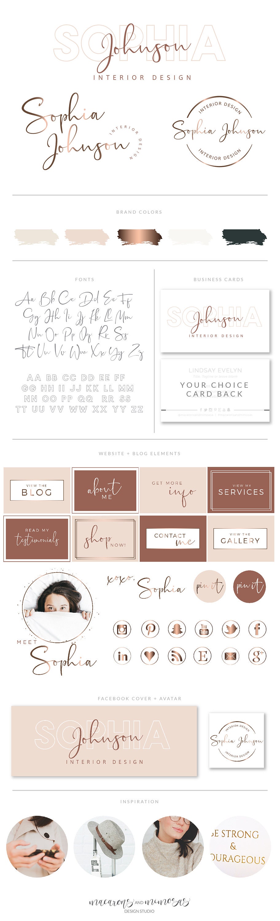 Modern Logo Design Branding Kit Photography Business Logo Etsy