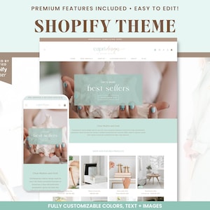 Shopify Theme Template, Minimal Shopify Website, Shopify Store Banner, Shopify 2.0 Design, Ecommerce Website Design, Shopify Boutique CC01