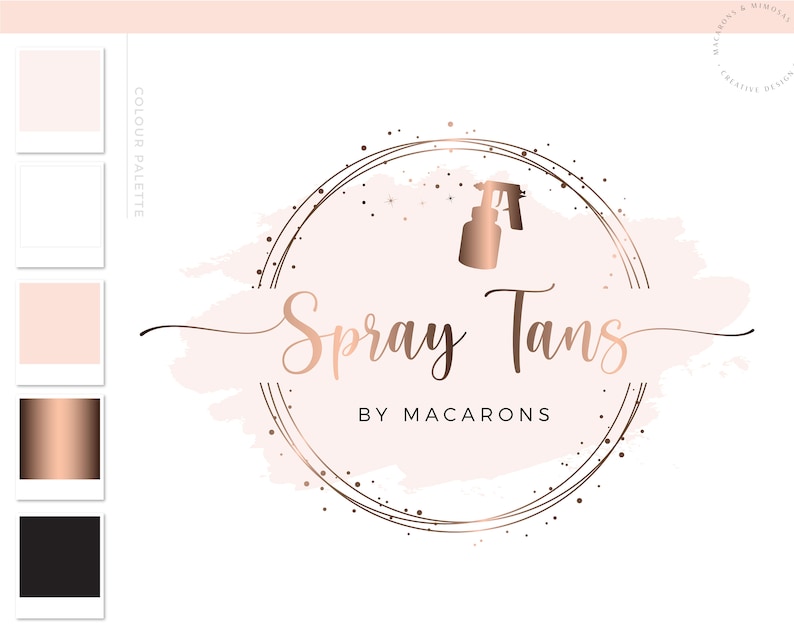 Spray Tan Logo Design Mobile Tanning Branding Watermark Etsy UK