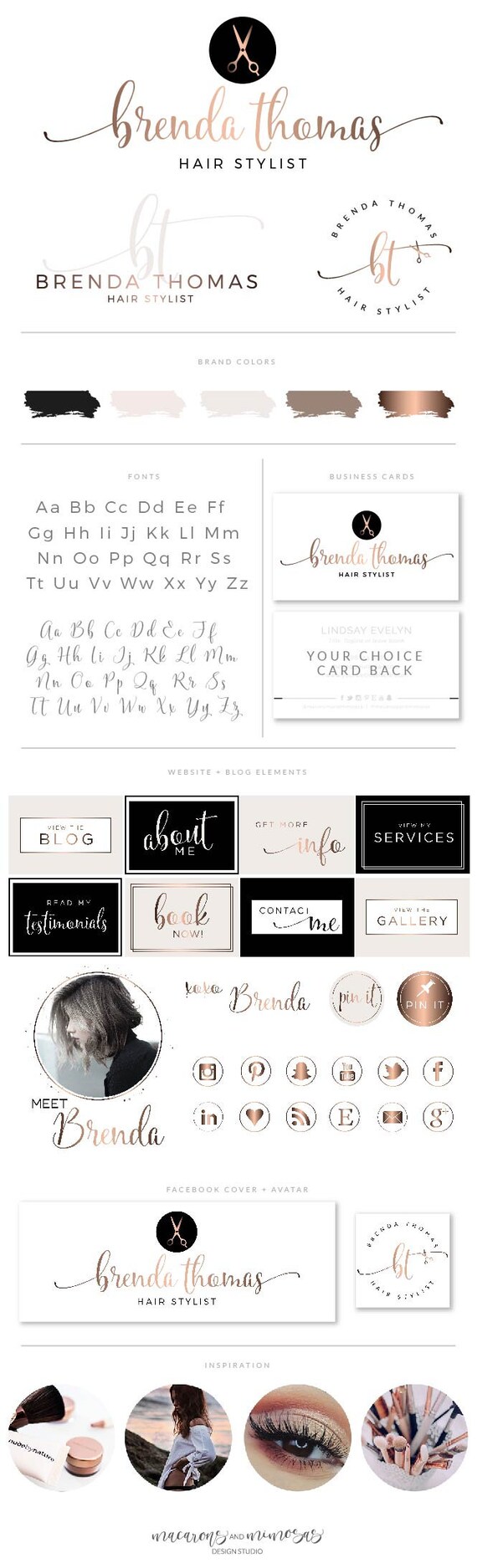 Hair Stylist Logo Hair Salon Logo Premade Hair Dresser Logo - Etsy