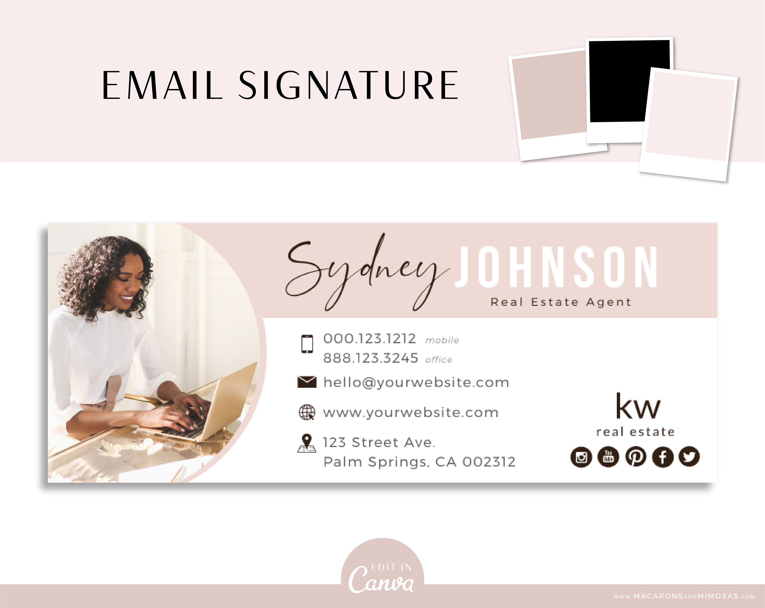 Modern Email Signature Design Logo Template Best Seller - Etsy
