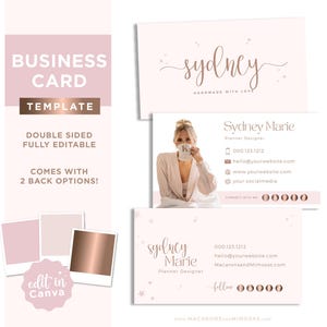 Rose Gold Visitenkarte Vorlage für Makler SYD