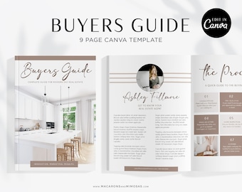 Buyers Packet for Realtors, Editable Real Estate Template, Real Estate Referrals for Marketing, DIY Canva Buyer Tools, House Buying Guide