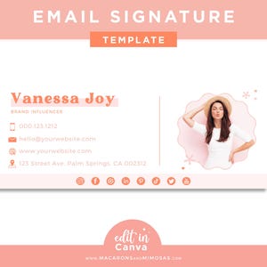 Sjabloonlogo e-mailhandtekening, marketingtool voor bestsellerfotograaf, professioneel onroerend goed Fotohandtekening makelaar Gmail-ontwerp LD02