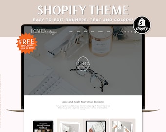 Shopify Theme Template, Minimal Shopify Website, Shopify Store Banner, Shopify 2.0 Design, Ecommerce Website Design, Shopify Boutique LD01