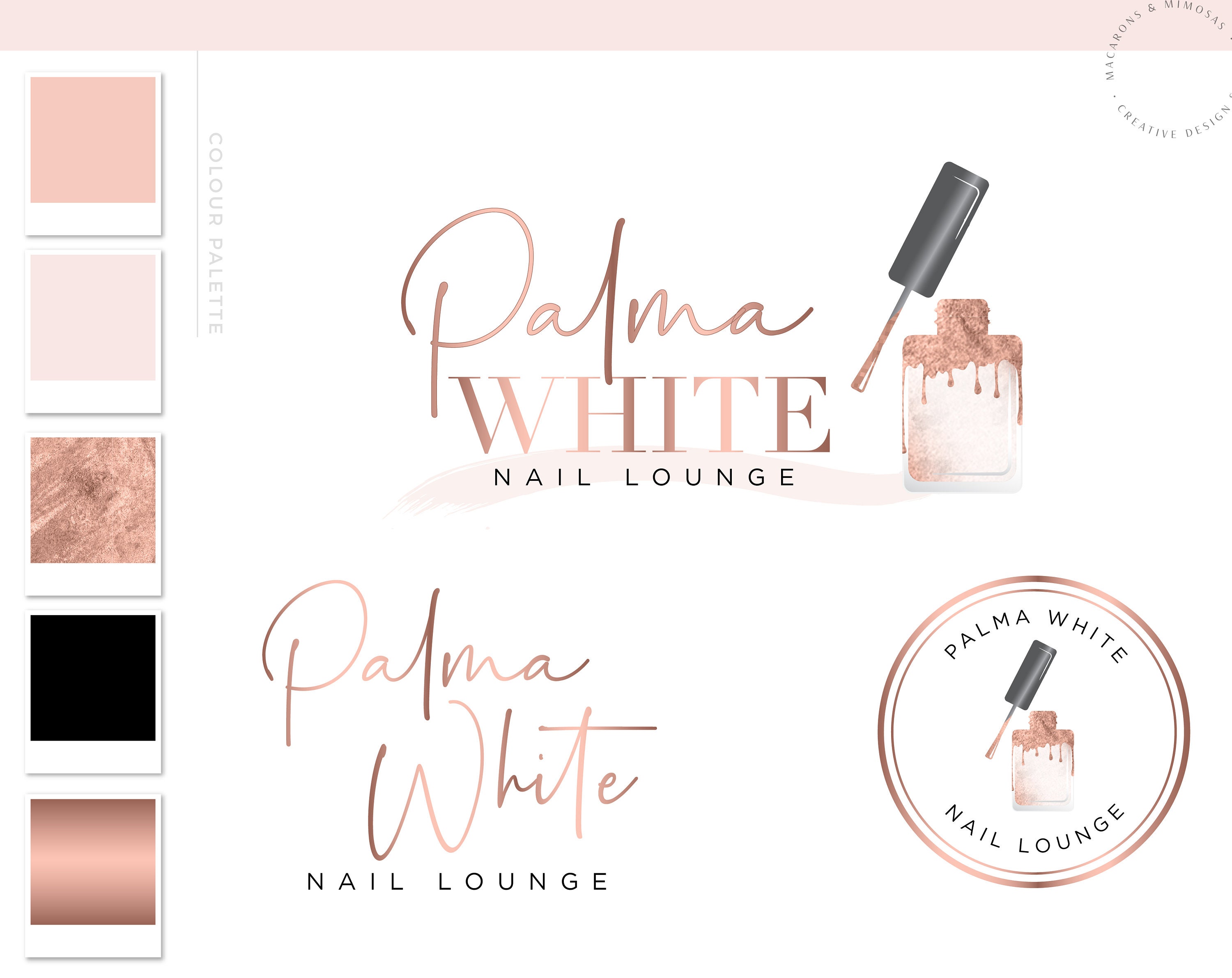 Nail Salon Logo design for Beauty Nail Artist and Watermark | Etsy