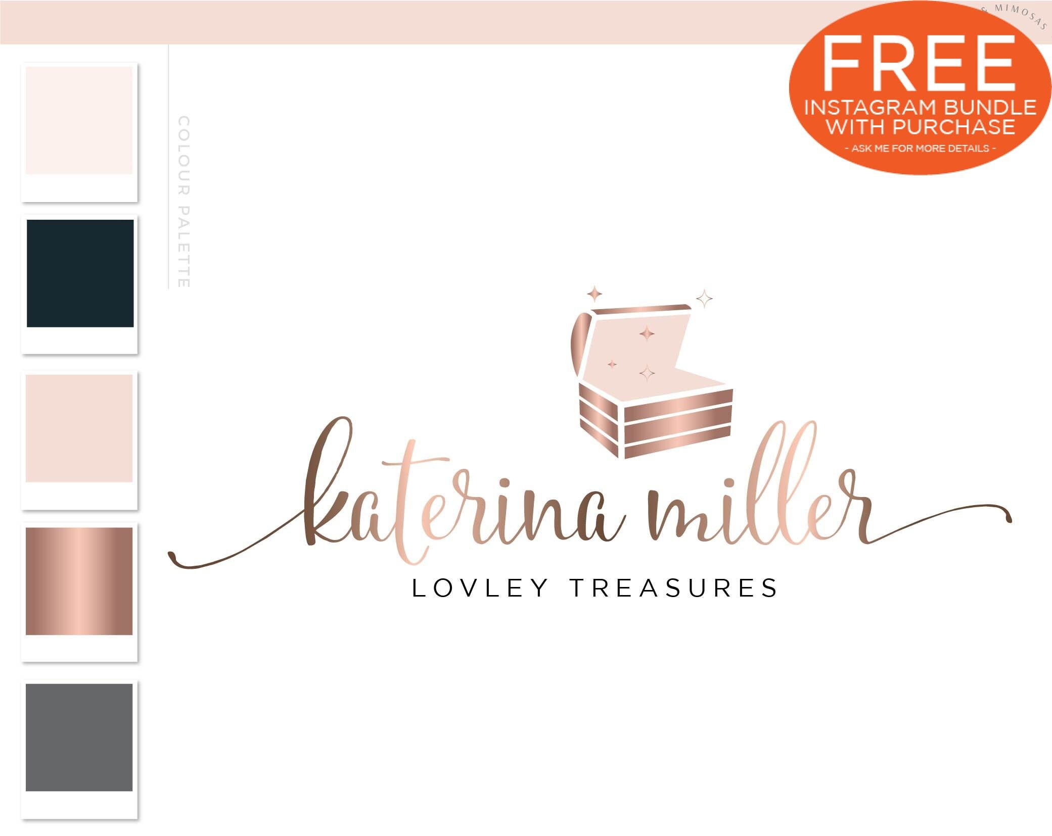 Magic Treasure Box Logo and Branding Package Treasure Chest Etsy