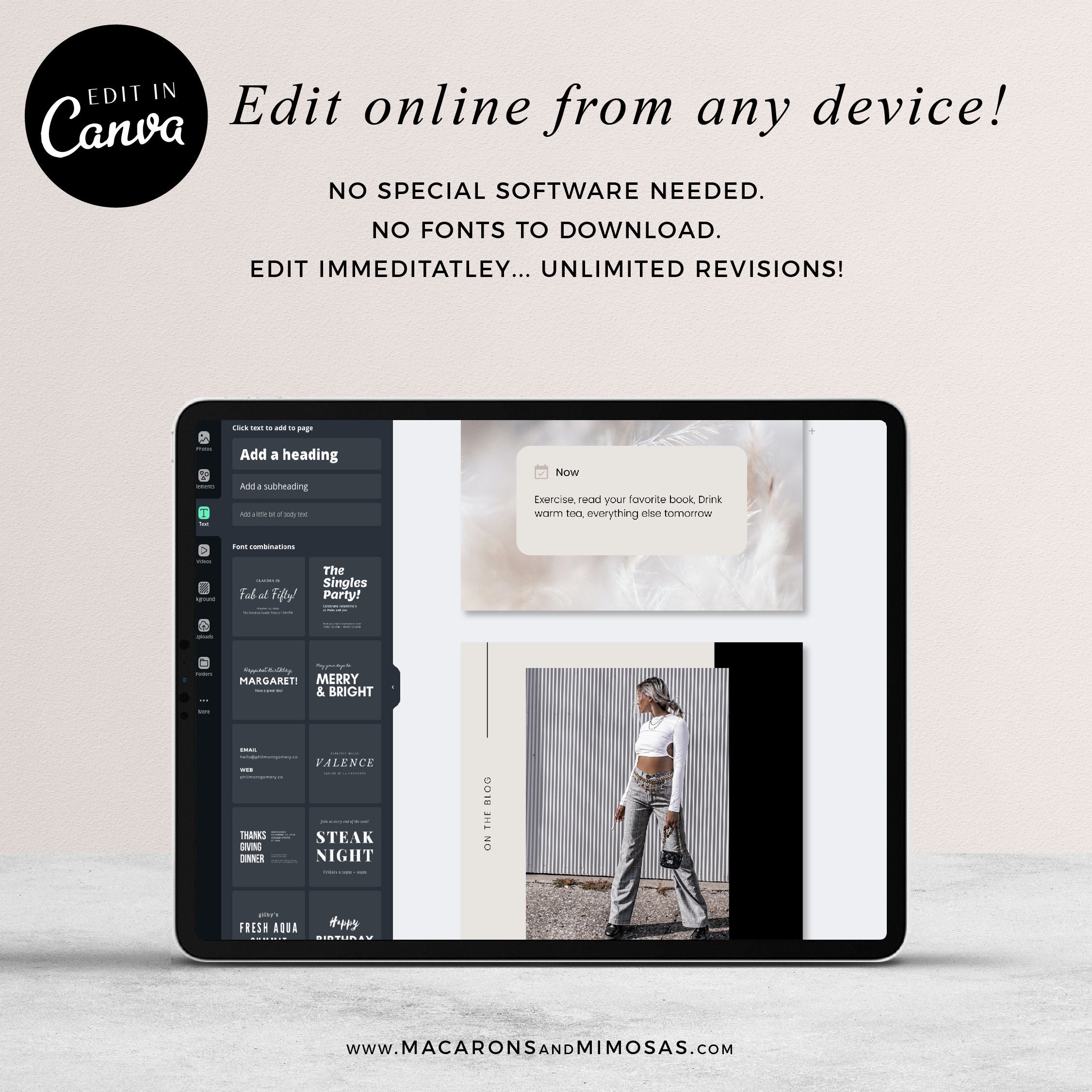 Instagram Templates Canva Fashion Editable Instagram Post | Etsy