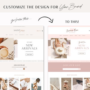 Shopify Theme Template, Minimal Shopify Website & Store Banner, Shopify 2.0 Boutique Design, Website Design, Luxe White Shopify Theme SJ01 image 7
