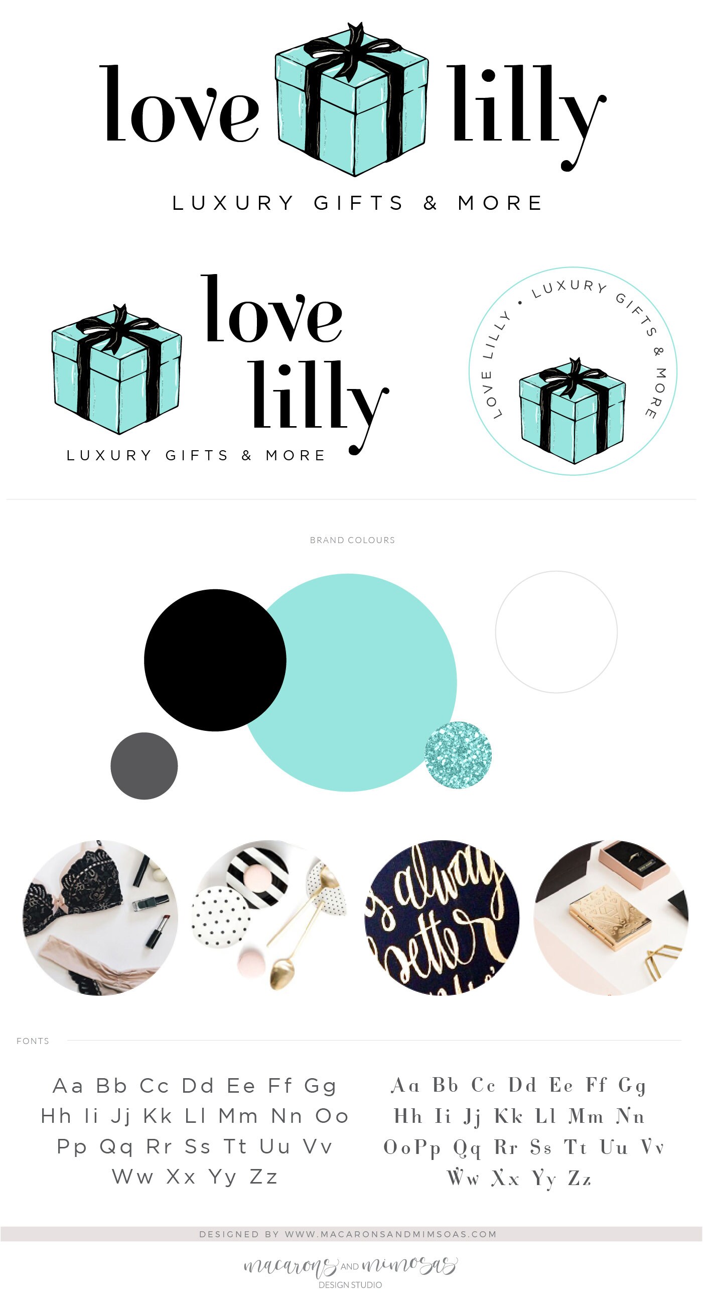 Gift Box Logo Design Gift Wrapping Company Blue Ribbon Logo Etsy