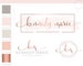 Rose Gold Photography Logo Branding Kit, Blush Wedding Photographer Marketing Set, Calligraphy Stamp Photo Watermark Boutique, 060 