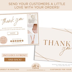 Editable Business Thank You Card, Printable Modern Thanks for Your ...