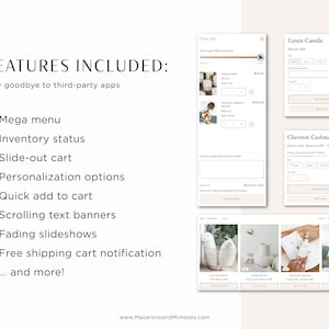 Shopify Theme Template, Minimal Shopify Website & Store Banner, Shopify 2.0 Boutique Design, Website Design, Luxe White Shopify Theme SJ01 image 2
