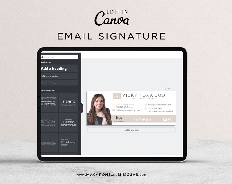 Email Signature Design Logo Template Best Seller Interior - Etsy