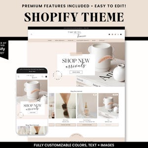 Shopify Theme Pink, Shopify Store Banner, Shopify 2.0 Website Template Design, Ecommerce Website, Shopify Boutique Store
