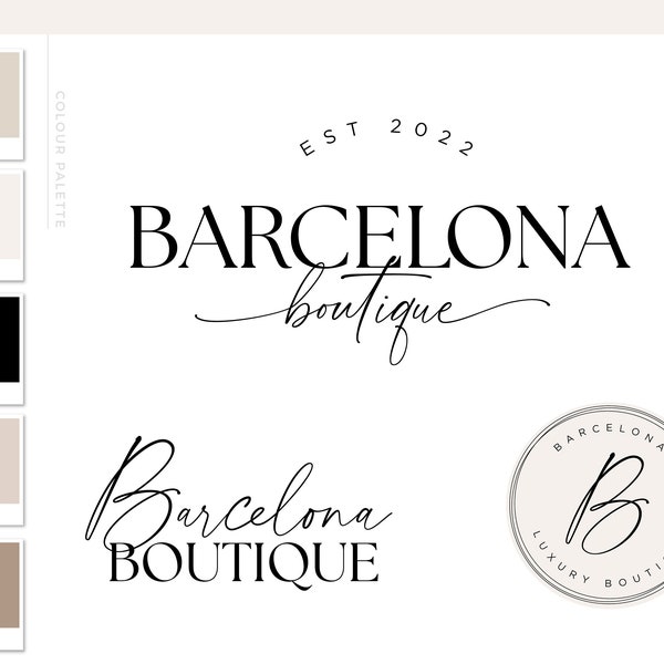 Business Logo Design Package, Photography Branding Kit Logo Design, Premade Logo Design, Watercolor Logo, Boutique Shop Branding B05