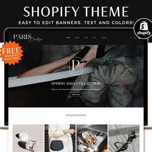 Shopify Theme Template, Minimal Shopify Website, Shopify Store Banner, Shopify 2.0 Design, Ecommerce Website Design, Shopify Boutique