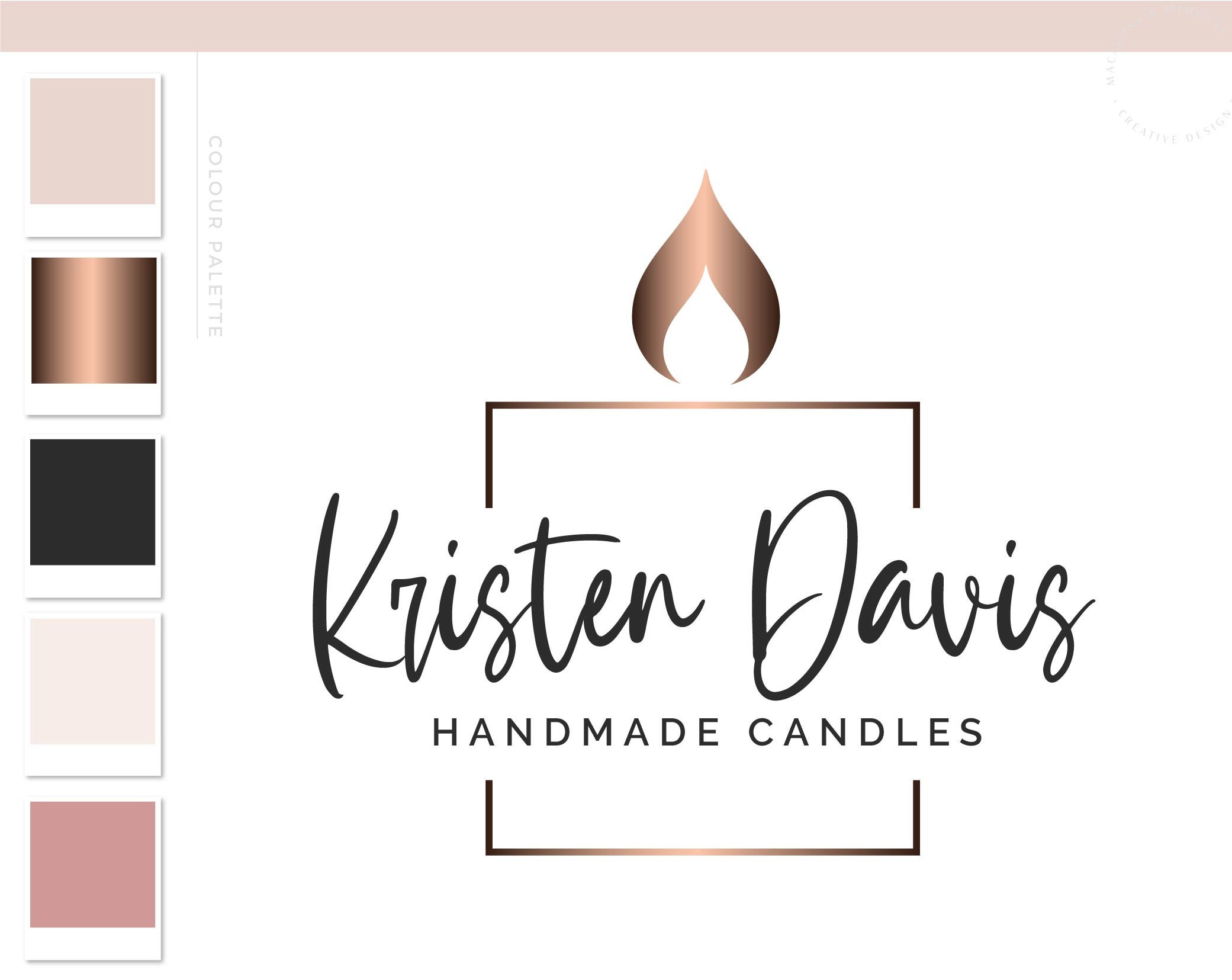 candle-logo-design-decor-wick-candle-boutique-logo-branding-etsy