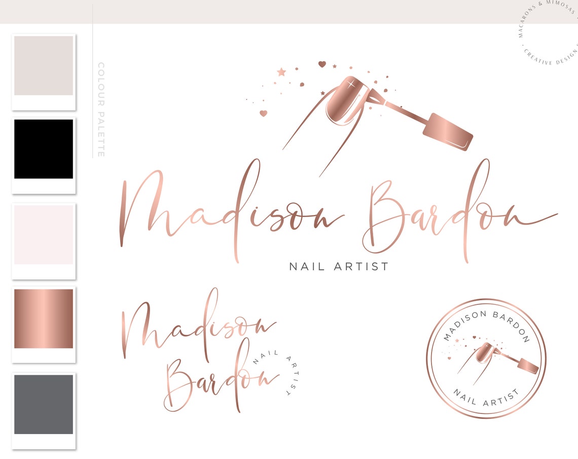 Nail Artist Logo Design for Gel Nail Extension Studio Premade | Etsy