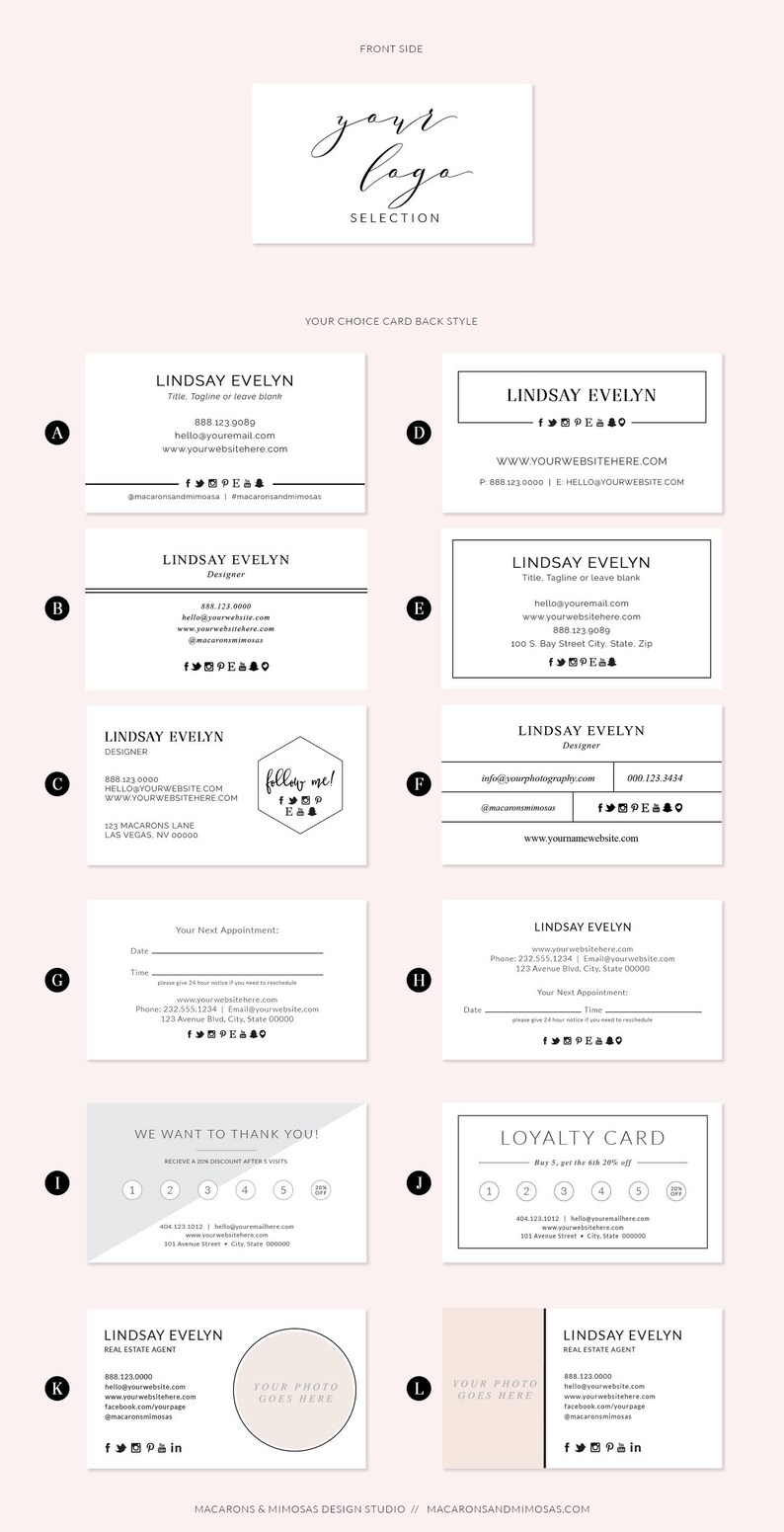 Rose Gold Spots Dots Photography Logo Custom Logo Design image 7